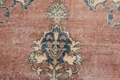 Tapis persan vintage décoratif pastel aux tons terracotta, 238x357 cm