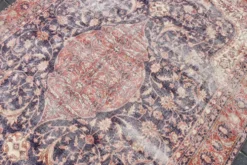 Tapis persan vintage de style oriental bleu marine, 228x338 cm