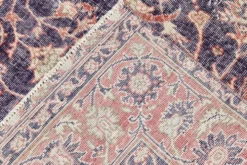 Tapis persan vintage de style oriental bleu marine, 228x338 cm