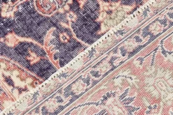 Tapis persan vintage de style oriental bleu marine, 228x338 cm