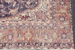Tapis persan vintage de style oriental bleu marine, 228x338 cm