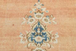 Tapis persan vintage en laine noué main, style classique, motif floral, 300x368.