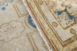 Tapis persan vintage en laine noué main, style classique, motif floral, 300x368.