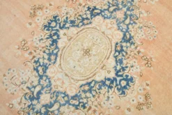 Tapis persan vintage en laine noué main, style classique, motif floral, 300x368.