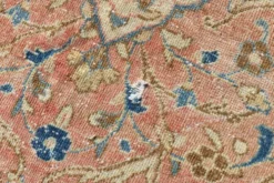 Tapis persan vintage floral rose saumon, tapis de salon 9x12, 280x382 cm
