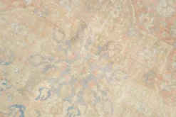 Tapis persan vintage large en nuances de rose, tapis noué à la main, 282x426 cm