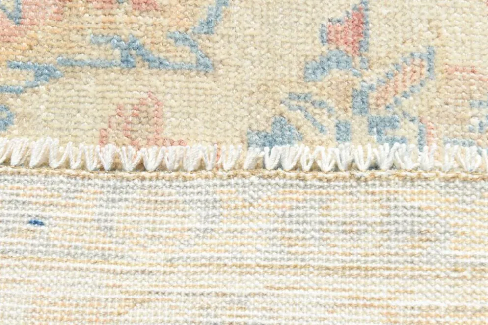 Tapis persan vintage large en nuances de rose, tapis noué à la main, 282x426 cm