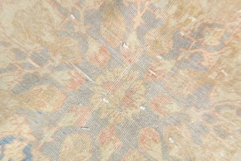 Tapis persan vintage large en nuances de rose, tapis noué à la main, 282x426 cm