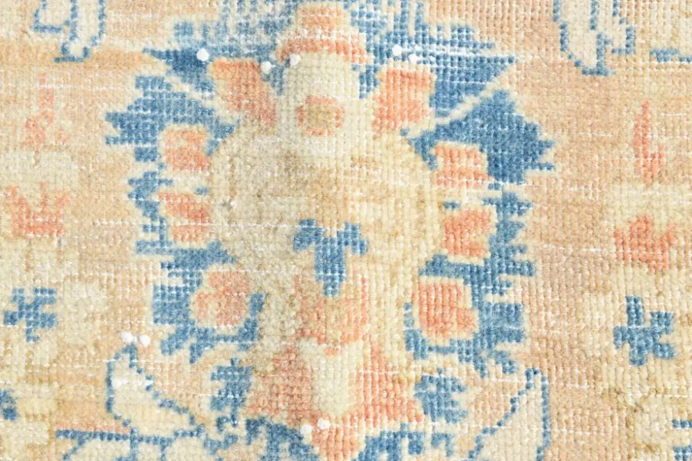 Tapis persan vintage large en nuances de rose, tapis noué à la main, 282x426 cm