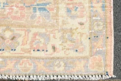 Tapis persan vintage large en nuances de rose, tapis noué à la main, 282x426 cm