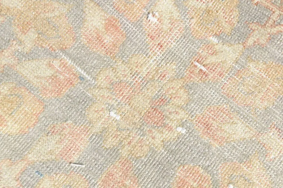 Tapis persan vintage large en nuances de rose, tapis noué à la main, 282x426 cm