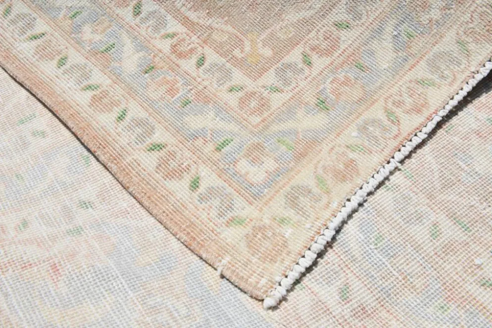 Tapis persan vintage rose blush 9x13, décoration de luxe faite à la main, 283x408 cm
