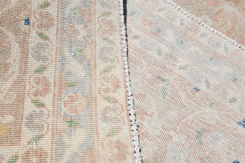 Tapis persan vintage rose blush 9x13, décoration de luxe faite à la main, 283x408 cm