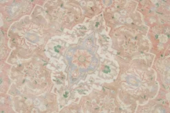 Tapis persan vintage rose blush 9x13, décoration de luxe faite à la main, 283x408 cm