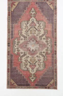 Tapis persan vintage rose délavé 5x8, 137x247 cm