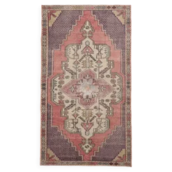 Tapis persan vintage rose délavé 5x8, 137x247 cm