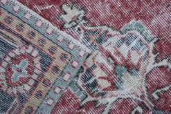 Tapis persan vintage rouge brique, tapis oriental noué à la main, 209x325 cm
