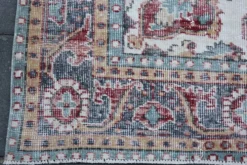 Tapis persan vintage rouge brique, tapis oriental noué à la main, 209x325 cm