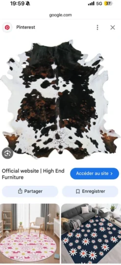 Tapis peu de vache naturel Ligne Roset