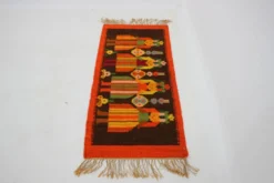 Tapis polonais en laine des années 1960 132x51cm