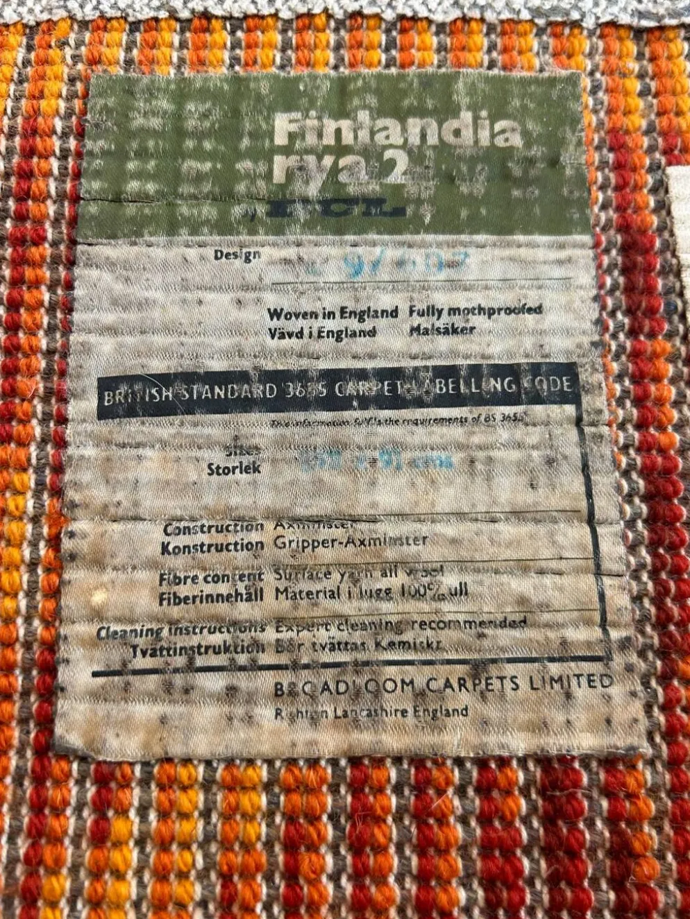 Tapis Pop Art années 60/70 Finlandia