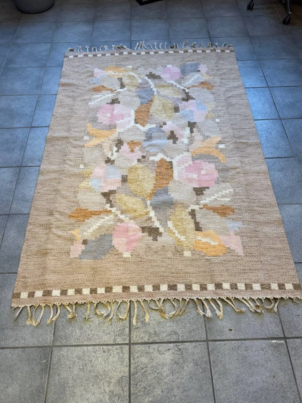Tapis Rollakan vintage suédois par Ingegerd Silow
