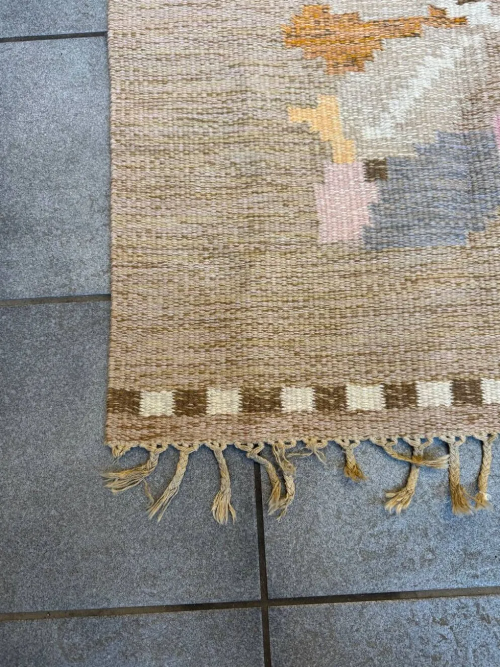 Tapis Rollakan vintage suédois par Ingegerd Silow