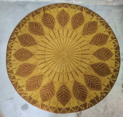 Tapis rond vintage des années 70 style Desso