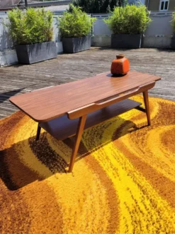 Tapis rond vintage en laine - Diamètre 235cm