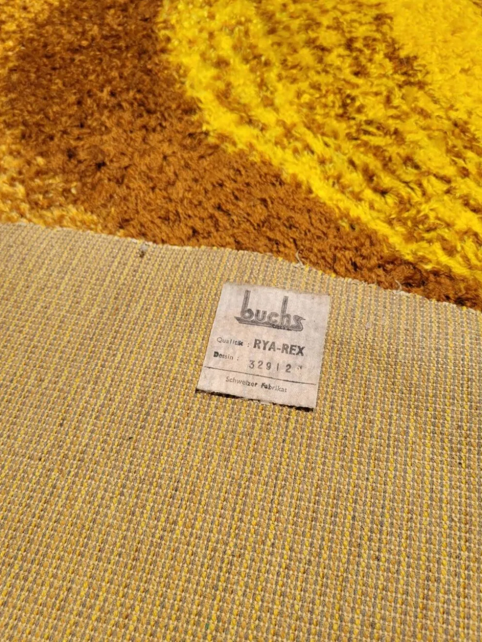 Tapis rond vintage en laine - Diamètre 235cm