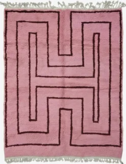 Tapis Rose Contemporain - 297 x 246 cm