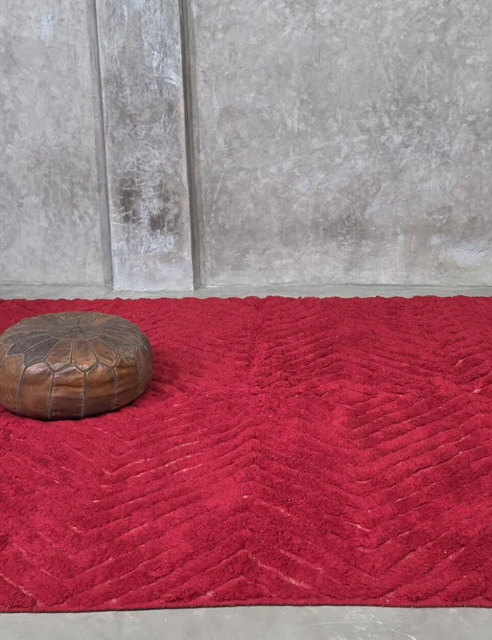 Tapis Rouge Contemporain - 300 x 250 cm
