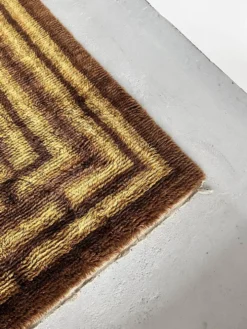 Tapis Rya scandinave, années 1960, 100 % laine, milieu du siècle