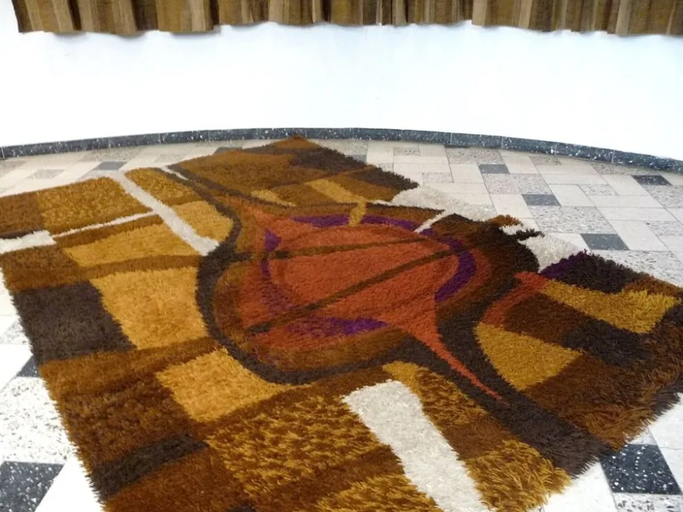 Tapis scandinave décor abstrait par Ege Rya, Danemark années 1960