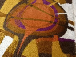 Tapis scandinave décor abstrait par Ege Rya, Danemark années 1960