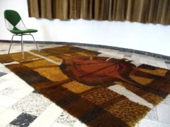 Tapis scandinave décor abstrait par Ege Rya, Danemark années 1960