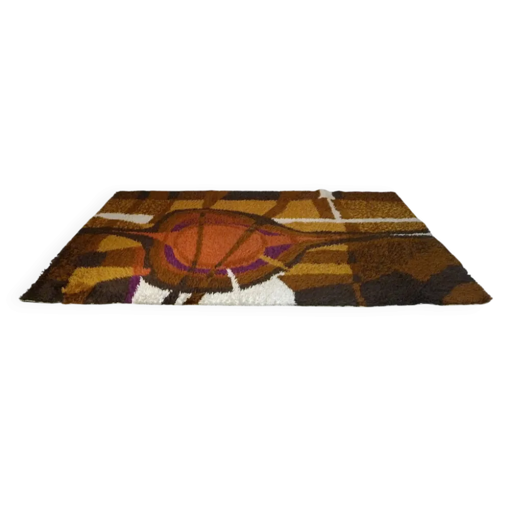Tapis scandinave décor abstrait par Ege Rya, Danemark années 1960