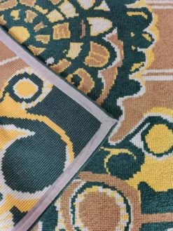 Tapis scandinave Rya vintage space age 70's