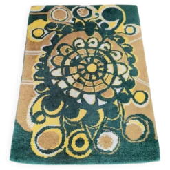 Tapis scandinave Rya vintage space age 70's