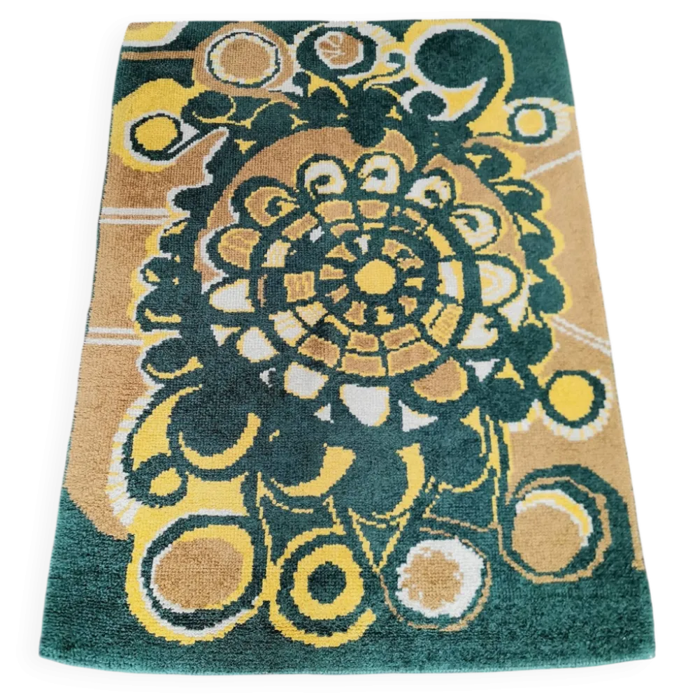Tapis scandinave Rya vintage space age 70's