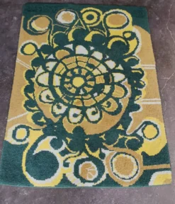 Tapis scandinave Rya vintage space age 70's