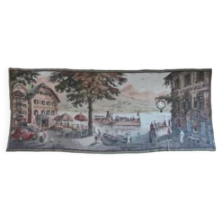 Tapisserie ancienne du lac wolfgangsee autriche années 1930 40