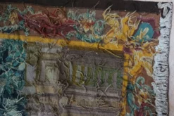 Tapisserie Aubusson française antique avec scène romantique
