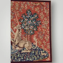Tapisserie au point de croix vintage « La Dame à la Licorne », reproduction médiévale