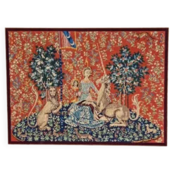Tapisserie au point de croix vintage « La Dame à la Licorne », reproduction médiévale