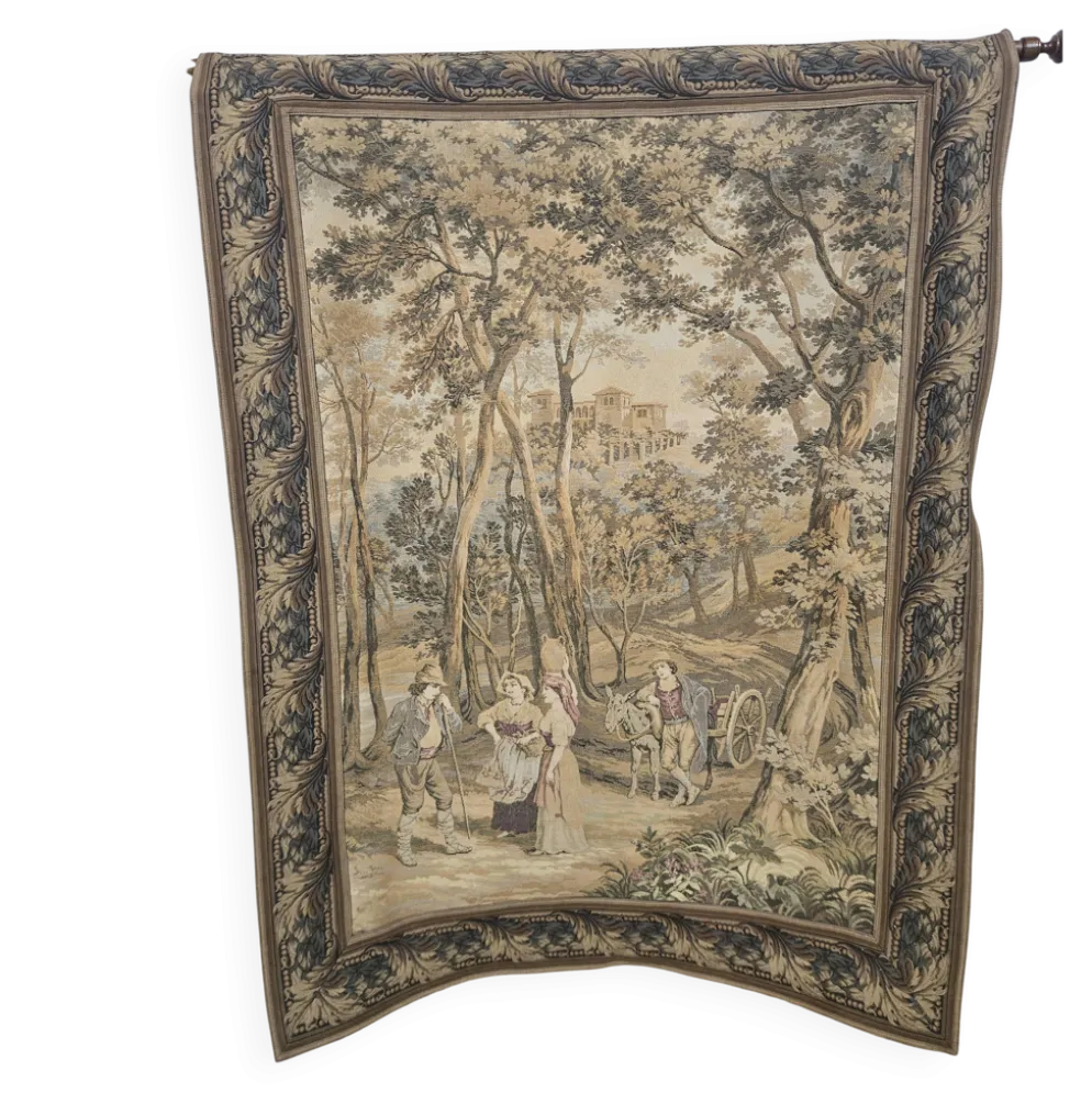 Tapisserie avec une scène forestière idyllique