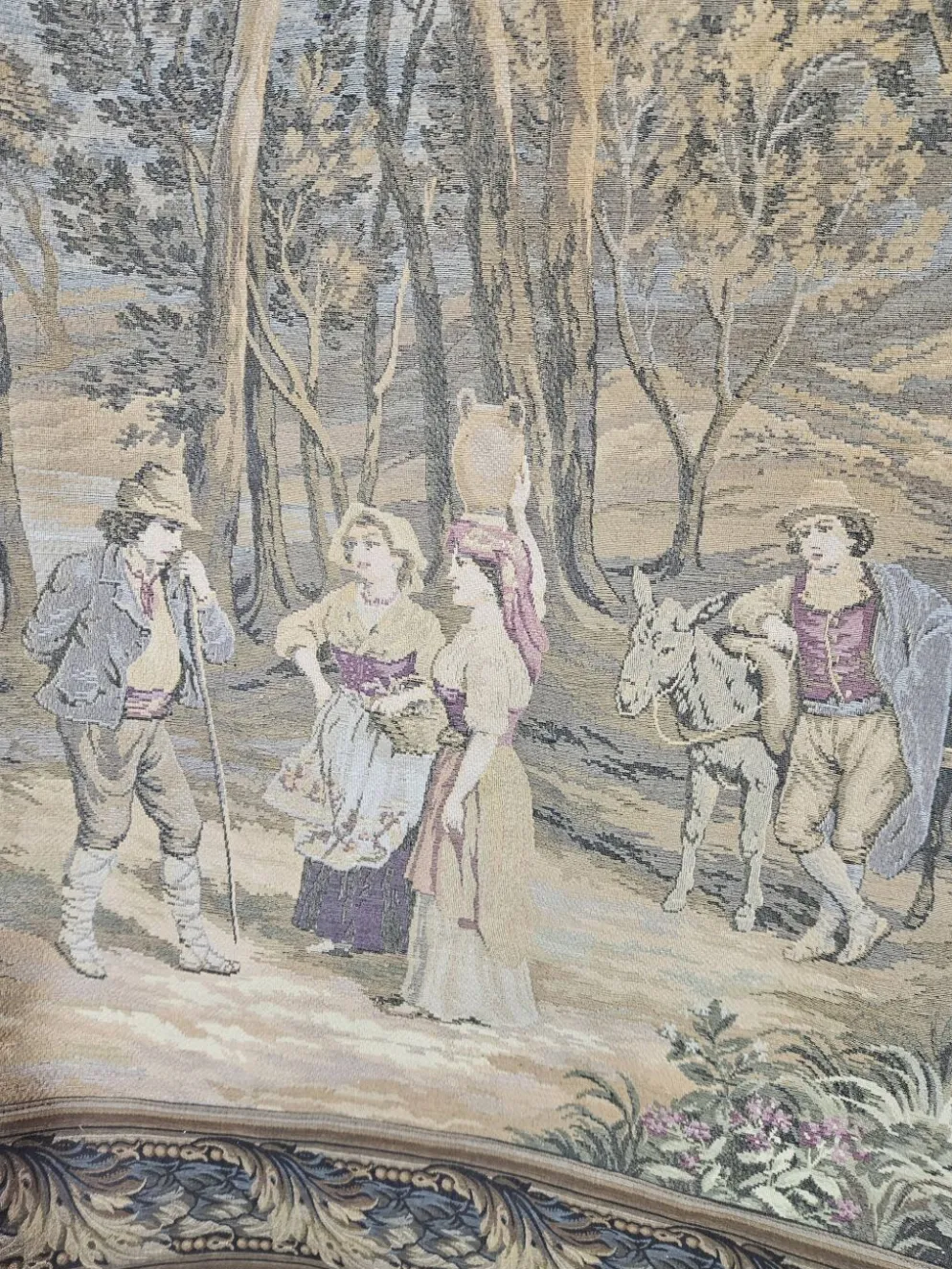 Tapisserie avec une scène forestière idyllique