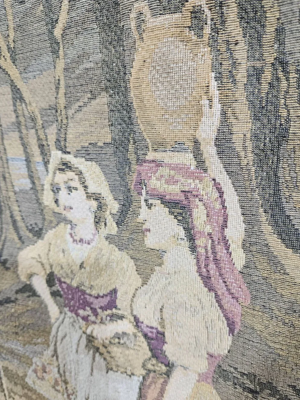 Tapisserie avec une scène forestière idyllique