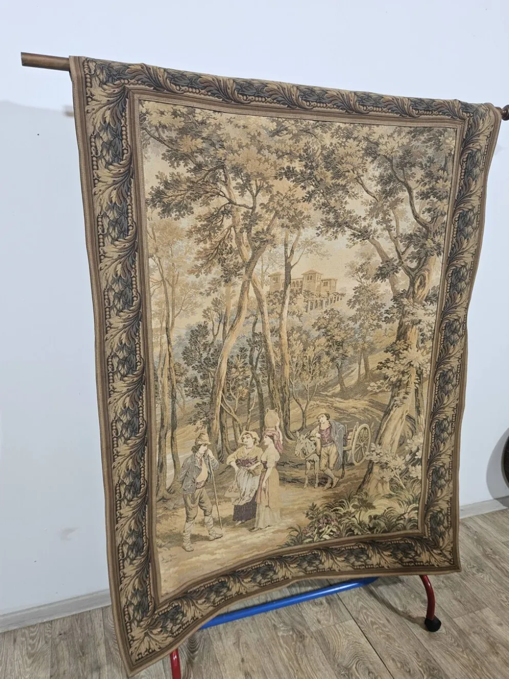 Tapisserie avec une scène forestière idyllique