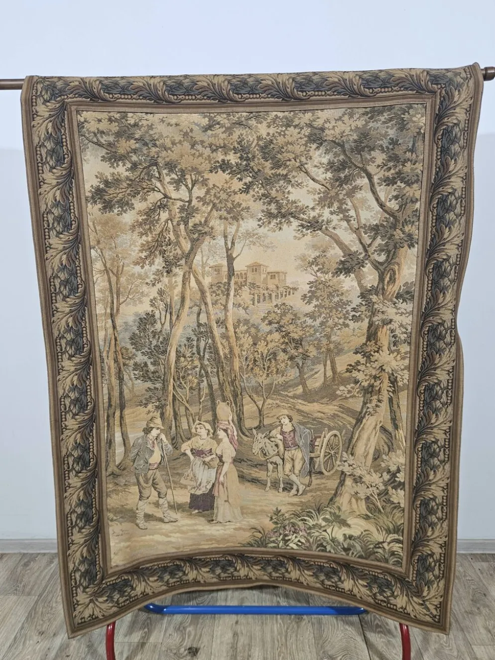 Tapisserie avec une scène forestière idyllique